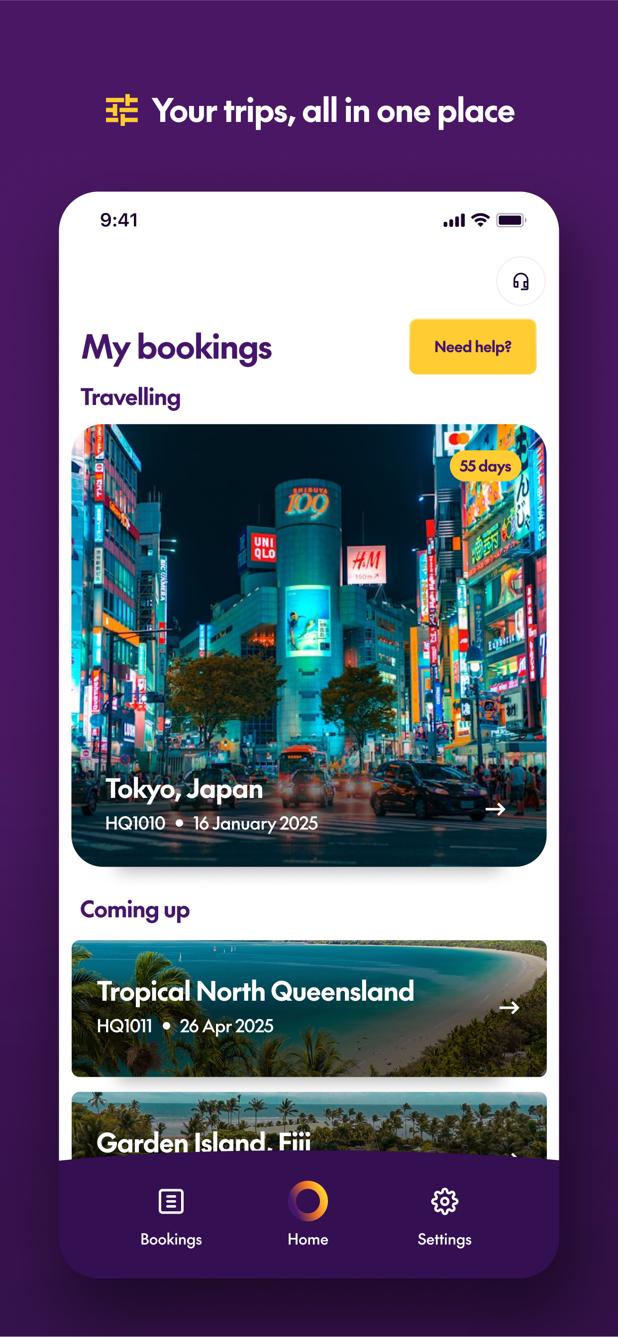 House of Travel App Bookings